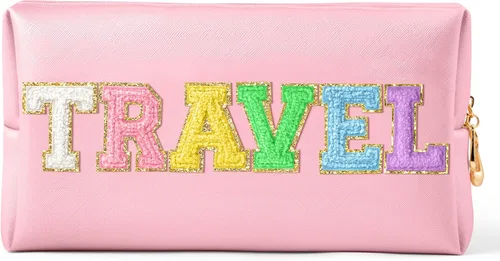 Miniatura 7 de CY2SIDE Bolsa de maquillaje con parche de letras coloridas, Negro, Enfermera-withe