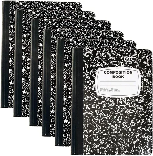 Miniatura 7 de Trail maker Paquete de 50 cuadernos de composición a granel, cubierta de mármol con rayas universitarias, 200 páginas (100 hojas), 9.75 x 7.5