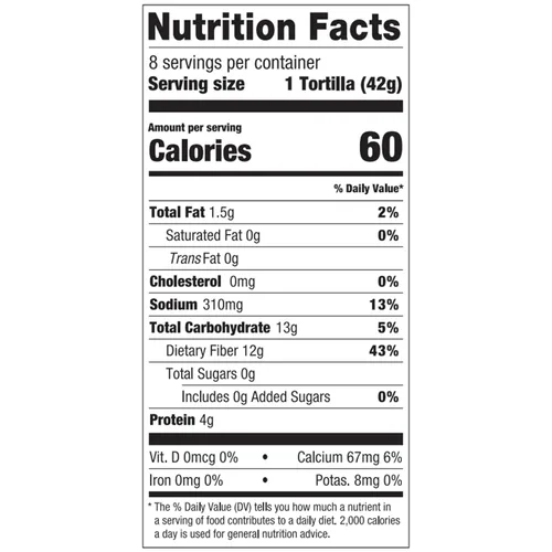 Miniatura 5 de La Banderita Carb Counter CERO carbohidratos netos Tortillas de flores de 8 pulgadas Certificado Keto 11.8 onzas 8 unidades (paquete de 4)