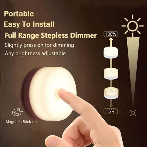 Miniatura 4 de S SELDORAUK Luz nocturna para bebé, lámpara de noche táctil LED portátil para niños y adultos, luz de grifo regulable, lactancia materna, ayuda