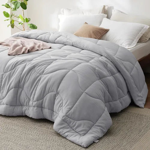 Miniatura 13 de Bedsure - Edredón tamaño queen, acolchado, para todas las estaciones, ultrasuave, plumón alternativo prelavado y relleno de edredón con 4 pestañas