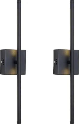 Miniatura 10 de KARTOOSH Juego de dos apliques de pared modernos, apliques de pared regulables con cableado, rotación de 350°, lámparas de pared LED de latón