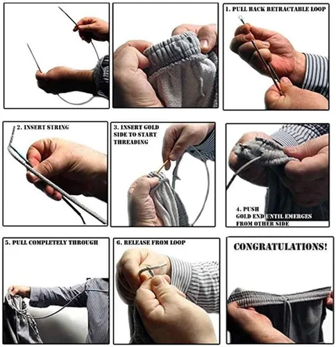 Miniatura 6 de Paquete de 12 cordones de repuesto para pantalones deportivos, pantalones cortos, sudaderas con cordón y cierres de cordón de 51 pulgadas de largo
