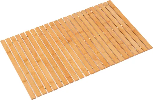 Miniatura 8 de Alfombra de baño de bambú, alfombras de baño para suelo, ducha y bañera de madera, impermeable, antideslizante, accesorios de 16 x 24 pulgadas