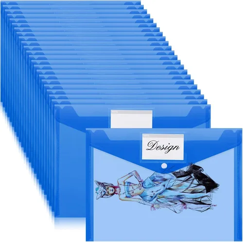 Lincia Sobres de plástico tamaño A4, carpetas de archivos, soporte de documentos de trabajo, organizador de archivos de plástico de papel de oficina