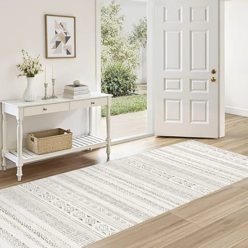 Miniatura 65 de Alfombra grande para sala de estar de 5 x 7: Alfombras marroquíes bohemias, suaves, lavables a máquina, para dormitorio, debajo de la mesa
