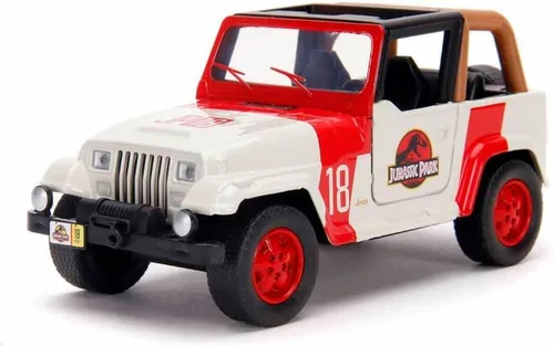 Jada Toys Jurassic World 1:32 Jeep Wrangler - Coche fundido a presión, juguetes para niños y adultos