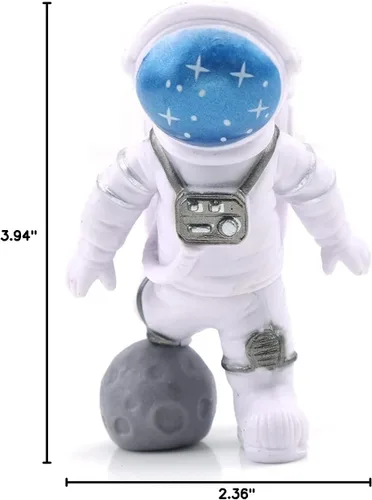Miniatura 5 de 3 adornos de escritorio de astronauta de resina, figura de astronauta, decoración de tarta, adorno de mesa para decoración de regalo de fiesta