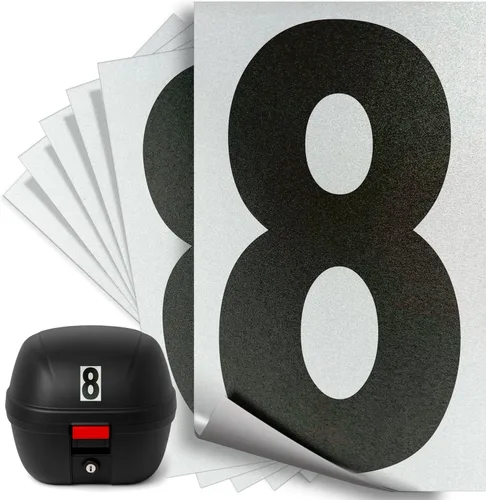 Miniatura 9 de iSYFIX Calcomanías de vinilo negro número 0 (Zero) – Paquete de 6 calcomanías de 1.5 pulgadas – Calcomanías de alta calidad, fondo reflectante