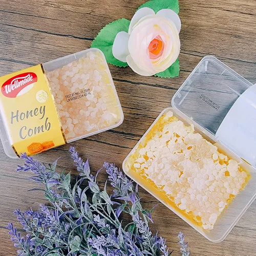 Miniatura 2 de Wellmade Pure Raw Gourmet Honeycomb Miel turca 100% natural Panal fresco de granja sin filtrar en caja protectora Sin aditivos, sin