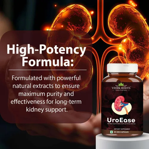 Miniatura 5 de UroEase - Suplemento de hierbas ayurvédicas para la salud renal y los niveles de ácido úrico Apoya la salud del tracto urinario 60 cápsulas