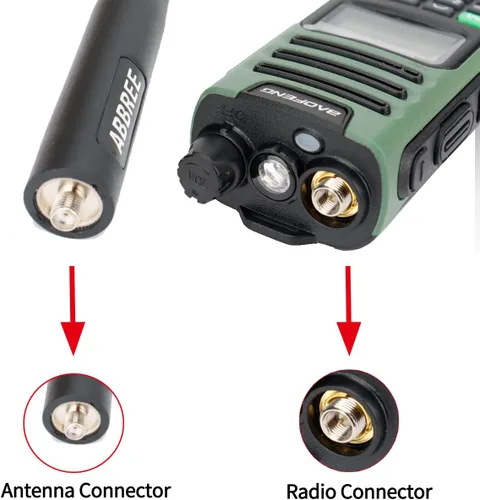 Miniatura 4 de ABBREE Antena de radio GMRS 42.5 pulgadas (462-467MHz) SMA hembra CS antena táctica para Baofeng UV-5R AR-152 UV-82 BF-888S y GM-15 Pro GMRS GM-5RH