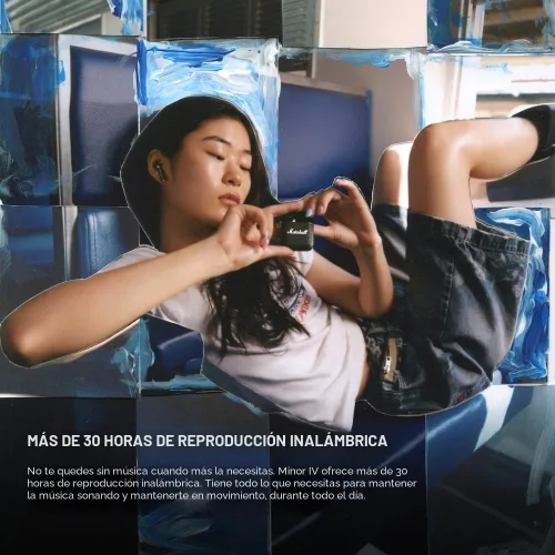 Miniatura 3 de Auriculares Marshall Minor IV realmente inalámbricos - Negro