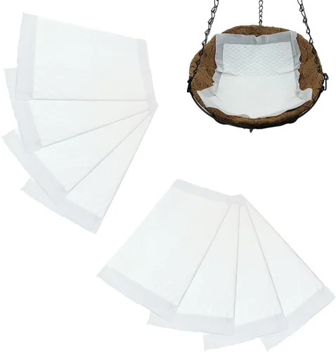 Miniatura 6 de Paquete de 8 forros de riego automático para colgar plantas, cesta de plantas de 10 x 14 pulgadas, dispositivos de riego de coco, tapete de riego