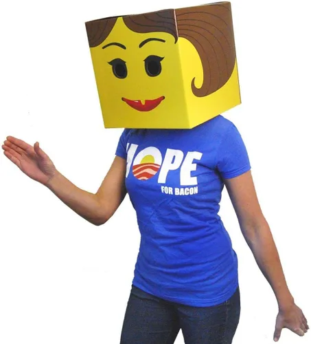 InCogneato Lego My Eggo - Caja de disfraz de ladrillo amarillo