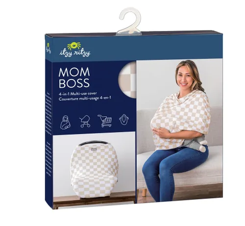 Miniatura 6 de Itzy Ritzy Funda de lactancia 4 en 1, funda de asiento de automóvil, funda de carrito de compras y bufanda infinita – transpirable, cubierta