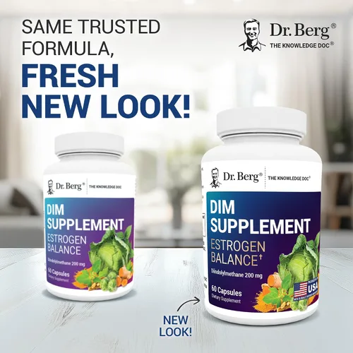 Miniatura 2 de Dr. Berg DIM Suplemento de equilibrio de estrógeno - Suplemento de estrógeno original para mujeres con diindolilmetano para síntomas menstruales