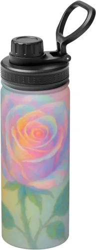 Miniatura 15 de Colorful Clouds Printed Insulated Water Bottle, 18oz Stainless Steel Funny Travel Mug, Leakproof Hot & Cold for Sports, Gym, Hiking