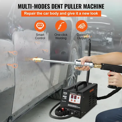 Miniatura 5 de VEVOR - Extractor de abolladuras para soldador por puntos de 110 V, kit de reparación de abolladuras de 3000 W, 7 modelos de máquina de soldadura