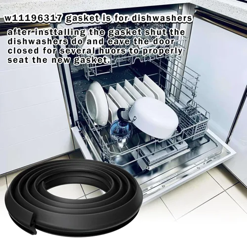 Miniatura 7 de W11196317 Reemplazo de sello de junta de puerta de lavavajillas compatible con lavavajillas Whirlpool Kenmore reemplaza AP6327300 WPW10112096