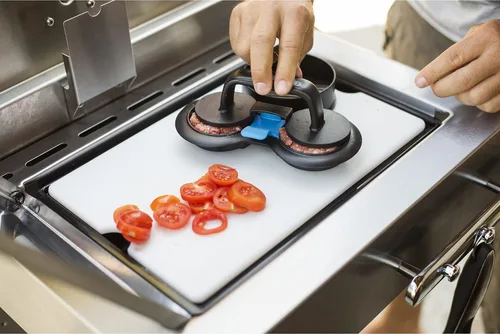 Miniatura 9 de Napoleon Kit de prensa gourmet para hamburguesas, prensa deslizante, hamburguesas rellenas, apto para lavavajillas