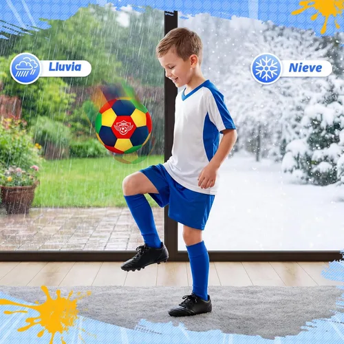 Miniatura 2 de HopeRock Pelota de Fútbol Blanda de Espuma para Interior Tamaño 4 para Niños para Tu Hogar, Ligera Segura y Divertida para Entrenamiento