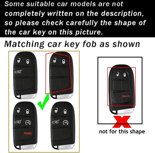 Miniatura 2 de ontto Funda de metal para llavero de automóvil, protección completa para Jeep Grand Renegade Cherokee Smart Remote Car Key Holder para Dodge