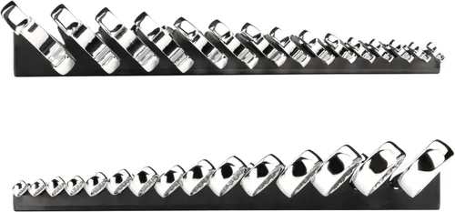 Miniatura 5 de TEKTON Juego de llaves combinadas con estante, 15 piezas (1/4-1 pulg.) WCB92106