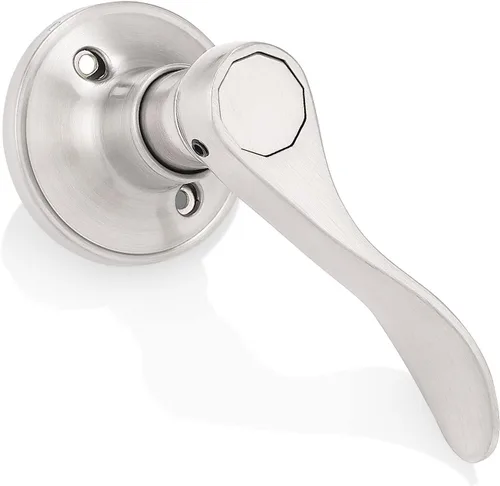 Miniatura 2 de Probrico 12061SN - Manija de puerta, juego de cerradura para puerta con llave de seguridad, para entrada, acabado niquelado satinado disponible