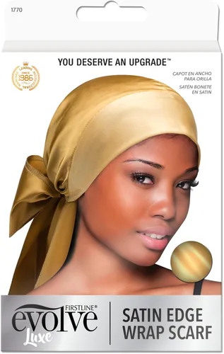 Firstline Evolve Essentials - Pañuelo de satén con borde envolvente, color champán, 1 unidad (paquete de 1)