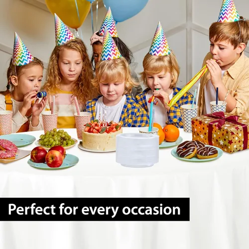 Miniatura 4 de Plato de plástico transparente de alta calidad de color sólido para aperitivos (7 pulgadas), 50 unidades, elegante y duradero para fiestas y eventos