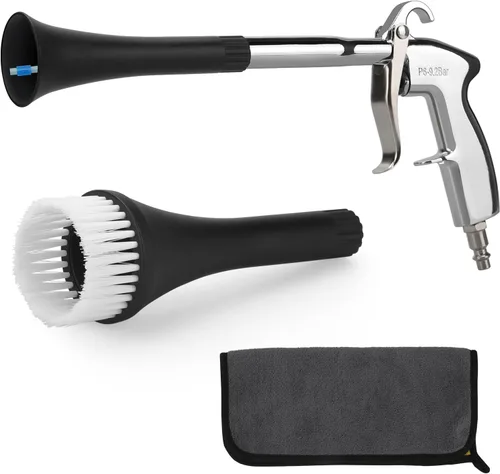 Miniatura 9 de Juego de pistola de limpieza de coche de aluminio con boquilla cónica, pistola de aire de alta presión de 6-9.2Bar con 2 juegos de boquilla, pistola