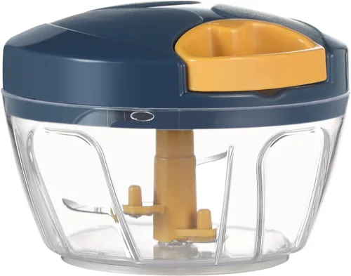 Ourokhome procesador manual de alimentos, picadora de verdura portátil a cuerda, para picar ajo, cebolla, verduras, jengibre, frutas, frutos secos,