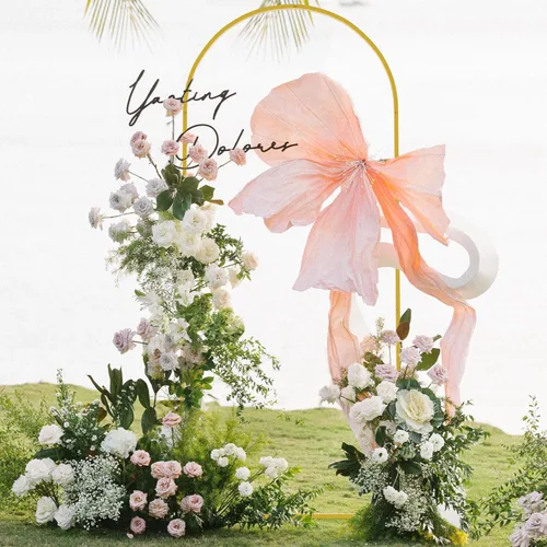 Miniatura 5 de Asee'm Soporte de Arco de 1.83 m de Metal para Telón de Fondo Dorado para Arco de Boda, Ceremonia de Fiesta, Cumpleaños, Boda, Baby Shower, Jardín