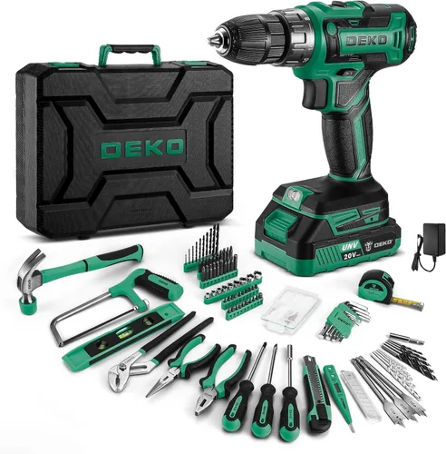 Miniatura 13 de Kit de Herramientas de Taladro Inalámbrico: Caja de Herramientas de Taladro Eléctrico de 20V con Batería Taladro Conductor Eléctrico para Hombres