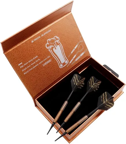 Miniatura 11 de CUESOUL Juego de dardos de cóctel/COLA de cerveza/cerveza de barril con acabado en pintura al óleo - Punta suave de 90% tungsteno de 19g/20g/21g