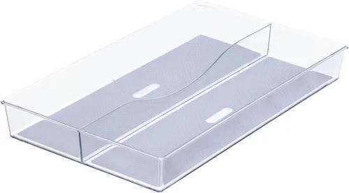 Miniatura 12 de Glad Bandeja de almacenamiento de plástico para cajones, contenedor organizador resistente para el hogar, cocina, baño, dormitorio, oficina, pies