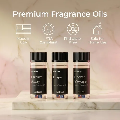 Miniatura 5 de Scentia Aceite difusor para fragancia para el hogar, colección de fragancias femeninas florales (3 × 1.7 fl oz), aceites aromáticos de lujo Dream