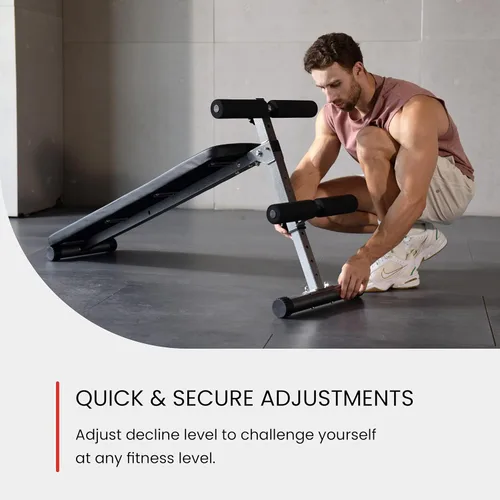 Miniatura 5 de Finer Form Gym-Quality Adjustable Sit Up Ab Bench & Decline Weight Bench for Home Gym Strength Training.