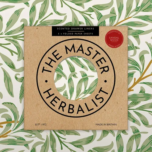 Miniatura 10 de The Master Herbalist Forros perfumados para cajones con diseño inspirado en William Morris Paquete de 5 hojas Contiene aceites esenciales