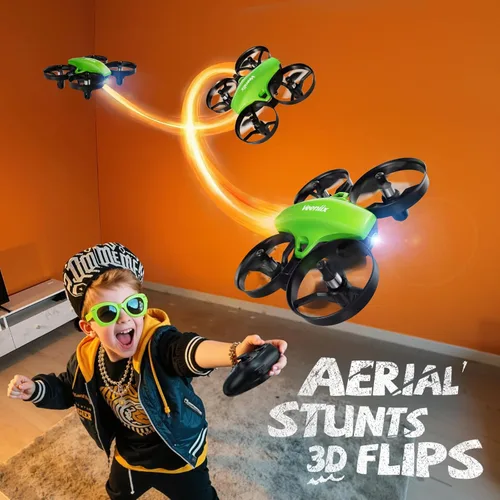 Miniatura 2 de V995 Mini Dron para Niños y Principiantes, Avión Cuadricóptero para Interiores y Exteriores para Niños y Niñas con Giros 3D, Rotación de 360°, Vuelo