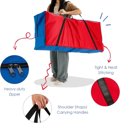 Miniatura 3 de HONEY JOY Bolsa de transporte y almacenamiento gigante 4 en una fila, bolsa de transporte grande y resistente para juego gigante de 4 en punta