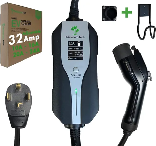 Miniatura 23 de Primecom.Tech - Cargador de vehículo eléctrico de nivel 2 (EV) Amperaje ajustable