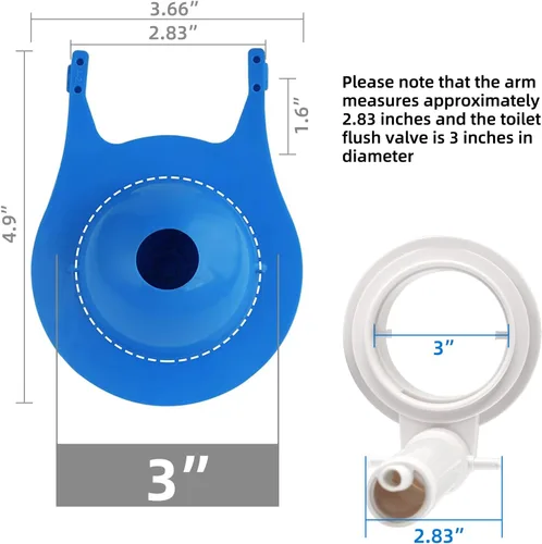 Miniatura 2 de iFealClear Paquete de 2 aletas de repuesto para inodoro de 3 pulgadas compatibles con Gerber 99-788 y Lowes AquaSouce