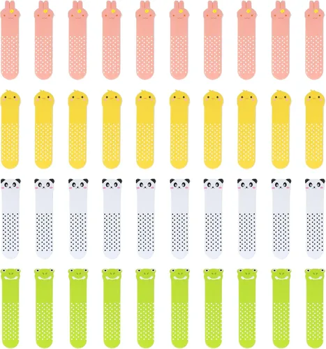 Miniatura 3 de Honbay 40 mini limas de uñas con patrón de animales lindos pulidores de uñas, tableros de esmeril, herramienta de afilado de uñas de doble cara