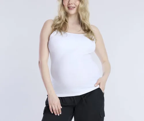 Miniatura 35 de Motherhood Maternity Camiseta sin mangas de lactancia con clip para mujer con correas ajustables y brasier integrado para lactancia materna