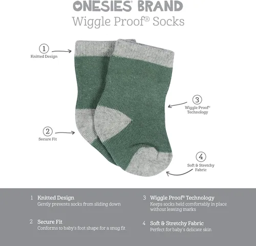 Miniatura 5 de Onesies Brand Calcetines unisex para bebé 12 pares