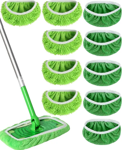Miniatura 11 de Almohadillas de Microfibra Reutilizables para Trapeador Almohadillas Húmedas Lavables Compatibles con Repuestos de Almohadillas Swiffer Sweeper