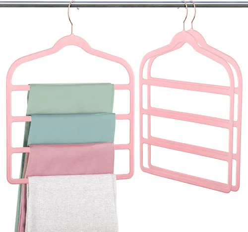 Miniatura 9 de Percha para pantalones de terciopelo que ahorra espacio, antideslizante, Myfolrena, percha para pantalones y pantalones cortos, múltiples perchas