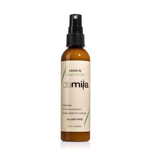 damila Acondicionador de queratina sin enjuague para cabello fino, seco, dañado y rizado, desenreda y protege contra el calor, extiende tu